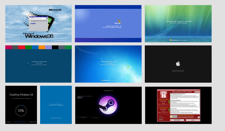 假装Windows升级界面